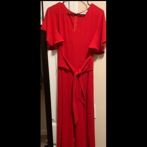 Lovely bold Red fitted Jumpsuit